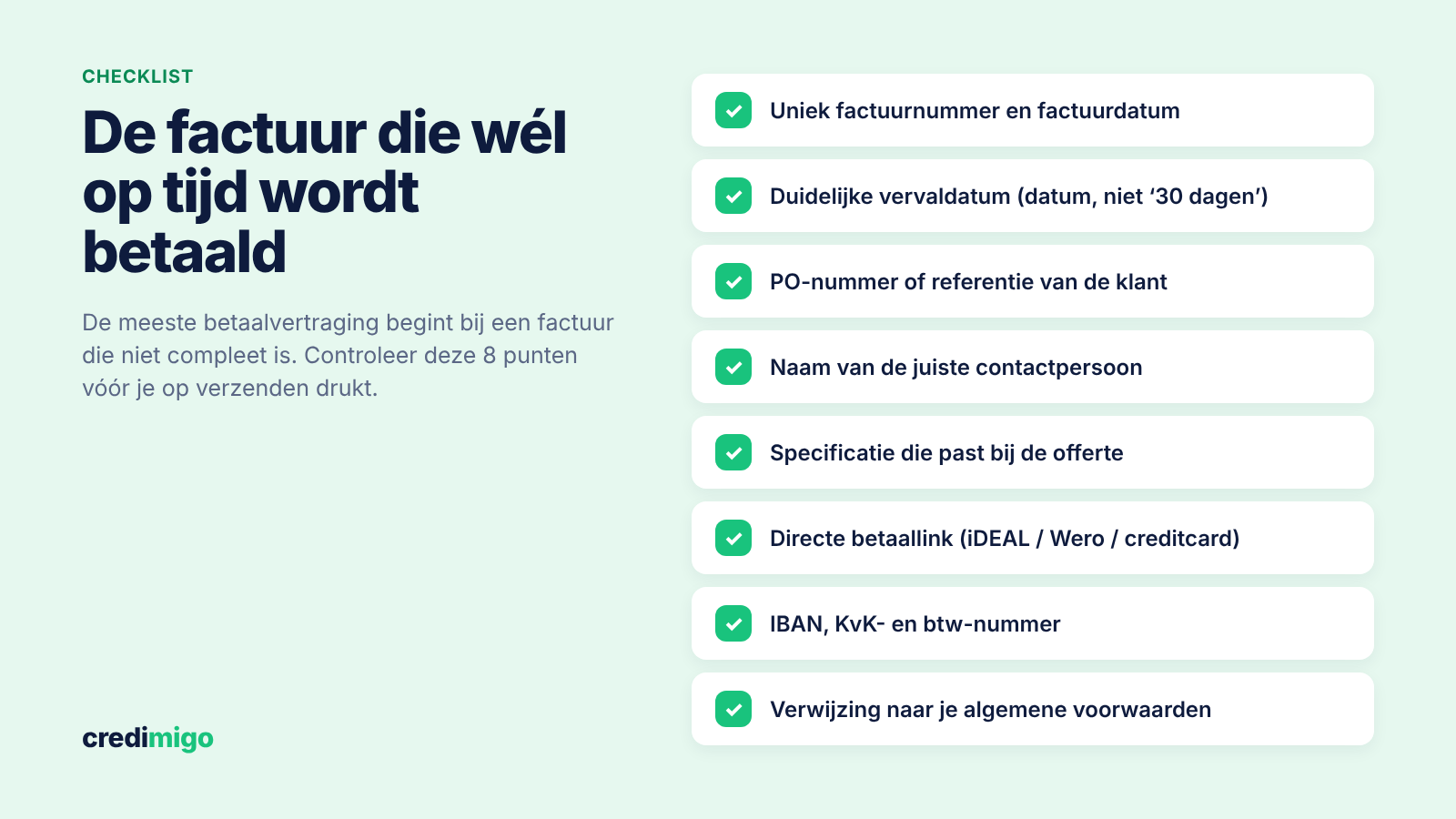 Checklist for invoices paid faster – 8 points every invoice should meet