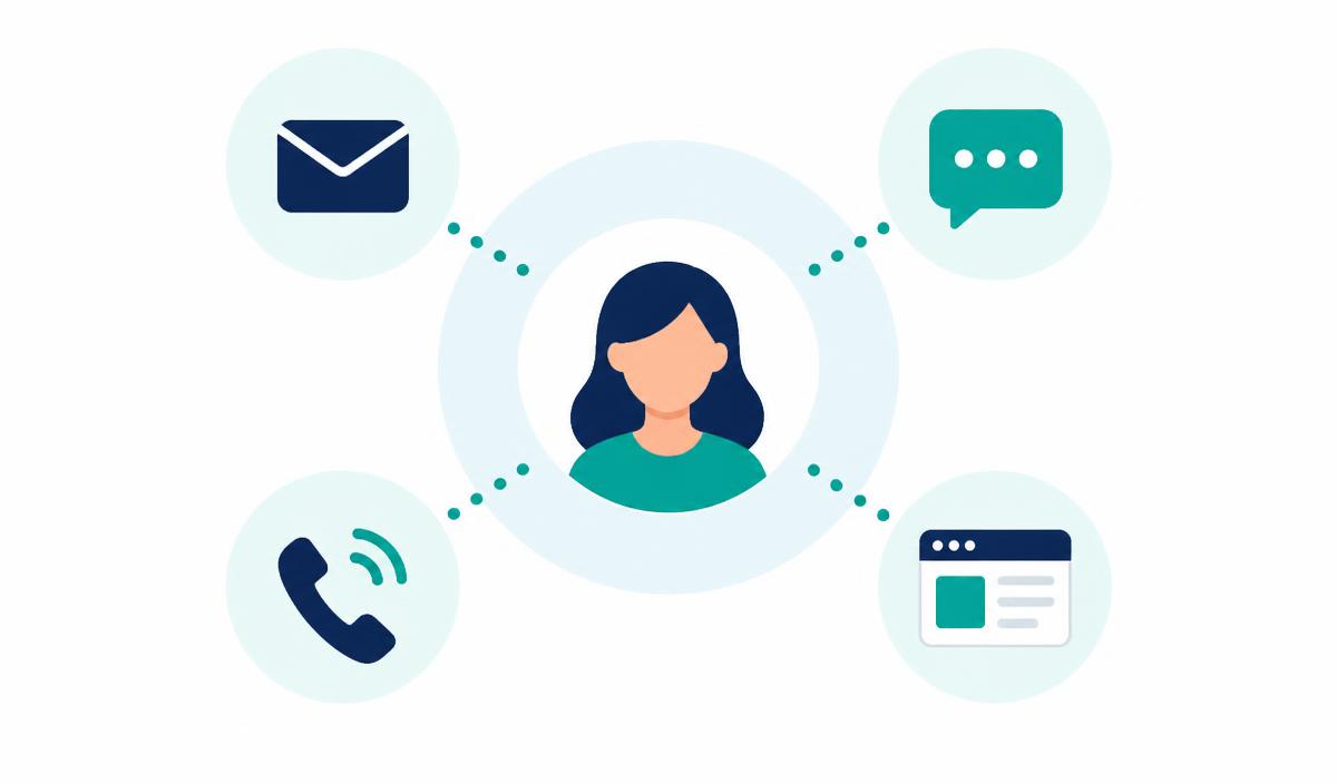 Multichannel debtor communication via email, chat, phone and portal
